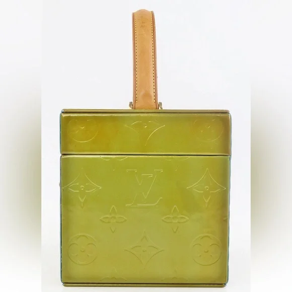 Louis Vuitton Olive Green Box Bag with Gold Accents - Picture 13 of 15